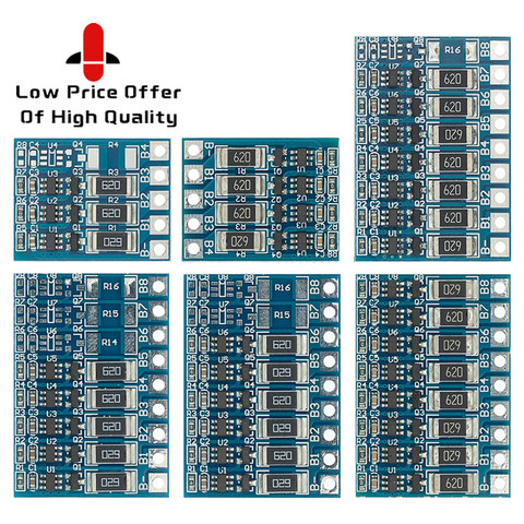 3S 4S 5S 6S 7S 8S 21V 4.2v li-ion balancer board 18650 li-ion balncing full charge battery Balance Function Protection Board ► Photo 1/6