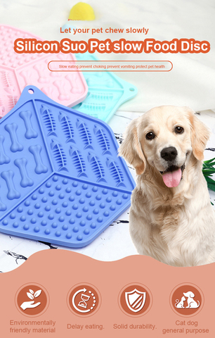 Silicone Dog Lick Mat for Dogs Pet Slow Food Plate Dog Bathing