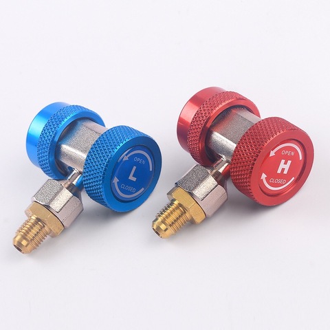 R134A High Low Quick Coupler Connector Adapters Type AC Manifold Gauge Auto Set for A/C Manifold Gauge Brass Adapter 1/4 UK ► Photo 1/4