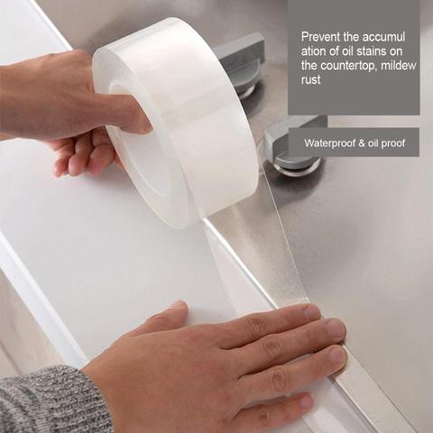 5cm Kitchen Waterproof Mildew Transparent Sealing Tape Self-adhesive Nano Tape Sink Gap Toilet Corner Line Strip Sticker ► Photo 1/6