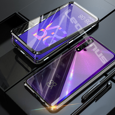 Glass Case for Huawei Nova 5T 7 Pro 7SE P40 Pro Case Magnetic Metal 360 Tempered Glass Cover On For Huawei Honor 20 Pro 30S Case ► Photo 1/6