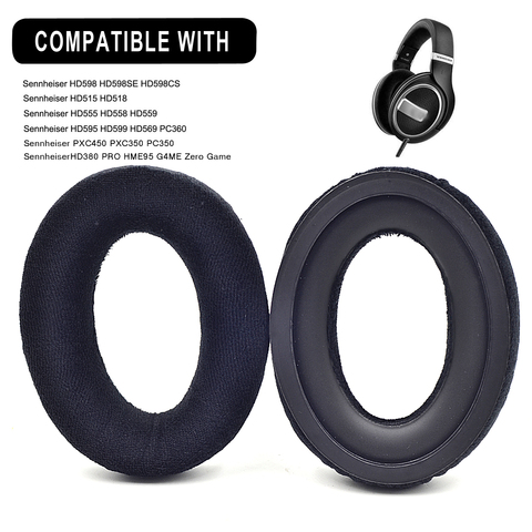 Defean Replacement Velvet Ear Pads for Sennheiser HD 599 SE HD 598 SR HD569 HD559 HD595 PC360 PXC450  Headphone ► Photo 1/6