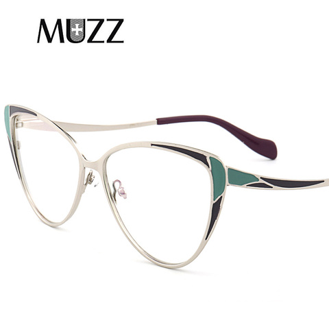 MUZZ Silicone Alloy Optical Glasses Frame Women Cat Eye Myopia Prescription Eyeglasses Metal 2022 Fashion Presbyopia Eyewear ► Photo 1/6