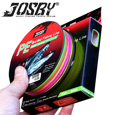 JOSBY carp braided fishing line linha multifilamento Super strong fishing braid tresse  fly Fish Tackle 4 8 Strands PE 150M 300M ► Photo 1/6