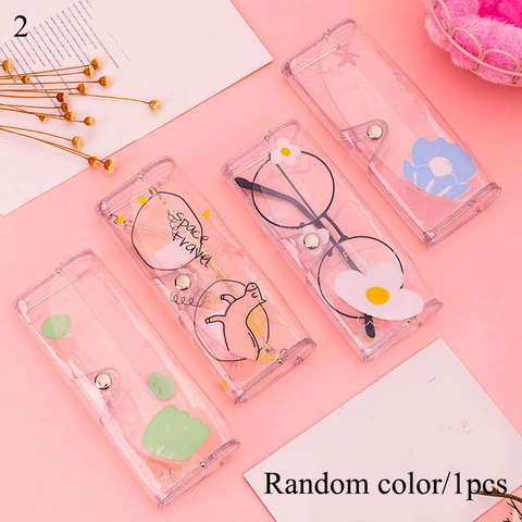 Transparent Glasses Box Protection Cartoon Cute Glasses Case Box Carry Sunglasses Container Bag Travel Eyewear Accessoires ► Photo 1/6