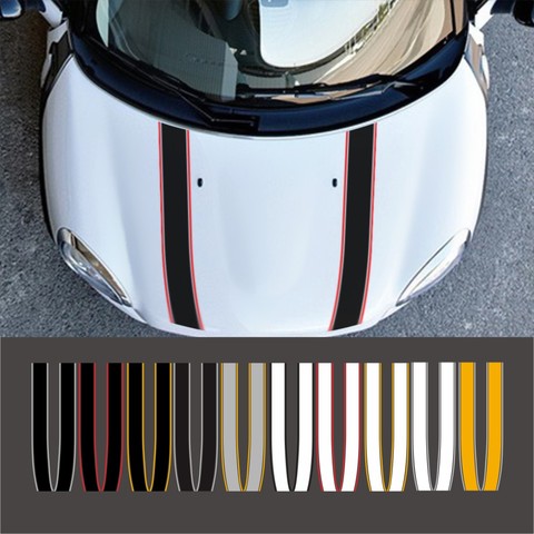 Car Engine Hood Bonnet Sticker Stripes Decals Decor For Mini Cooper S JCW R55 R56 R60 R61 F54 F55 F56 F60 Countryman Accessories ► Photo 1/5