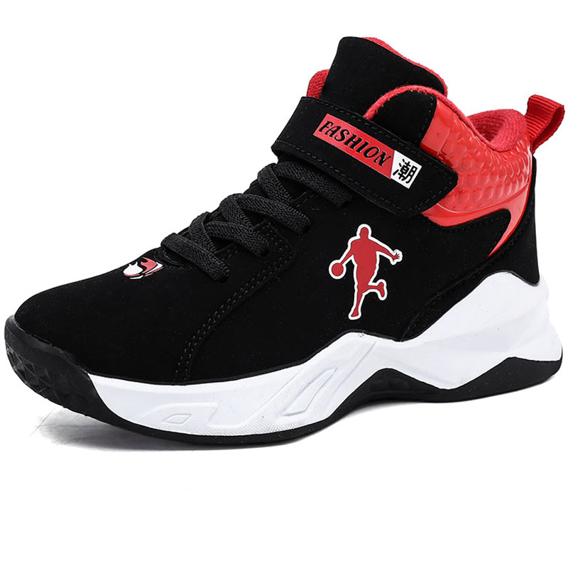 Buy Online Boy Brand Basketball Shoes Kids Sneakers High Quality Thick Sole Non Slip Top Winter Boys Children Sport Shoes Boy Basket Girls Alitools