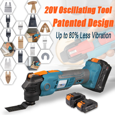 NEWONE 20V Li-ion Cordless Quickchange Oscillating Tool Anti-Vibration Patented Design Electric Trimmer Renovator Quick-release ► Photo 1/6