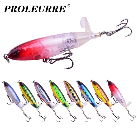 1PCS Fishing Whopper Popper Topwater Hard Lure 10cm 13.5g With Plopper Soft Rotating Tail Artificial Bait Bass Pike Pesca Tackle ► Photo 1/6