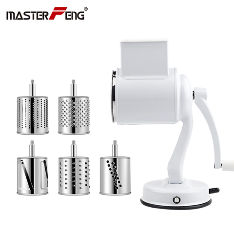 Rotary Cheese Grater Food Mills With 5 Drum Blade for Grating Cheese and Nut Grinder Grinding Nuts ► Photo 1/6