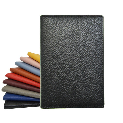 100% Genuine Leather Passport Holder Soft Candy Color Case Cow Leather Cover For The Passport Wallet Suit for Custom name/logo ► Photo 1/6
