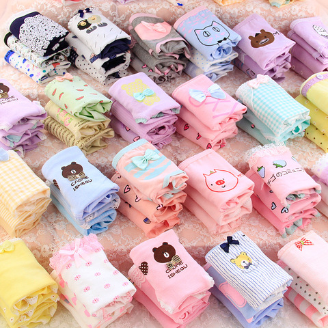 Stock Processing! 10-20Y Girl Panties Children Underwear Cotton Kids Briefs Lace Pants ► Photo 1/6