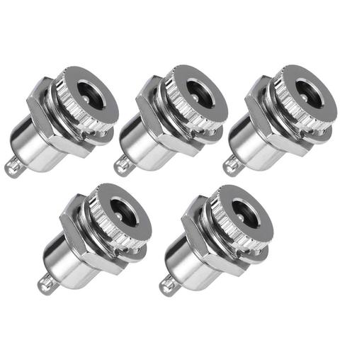 New 5-Pack DC-099 5.5 mm x 2.1mm 30V 10A DC Power Jack Socket,Threaded Female Panel Mount Connector Adapter ► Photo 1/6