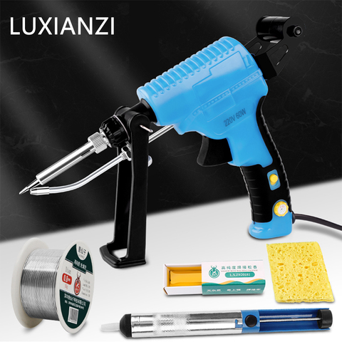 LUXIANZI New Hand-held Electric Soldering Iron 220V 60W Internal Heating Automatically Send Tin Soldering Gun Welding Tool Set ► Photo 1/6