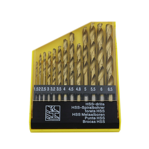 19pc/lot  1mm-10mm Titanium Metalworking Hard Metal HSS Twist Drill Bit Set For Drilling Stainless Steel ► Photo 1/2