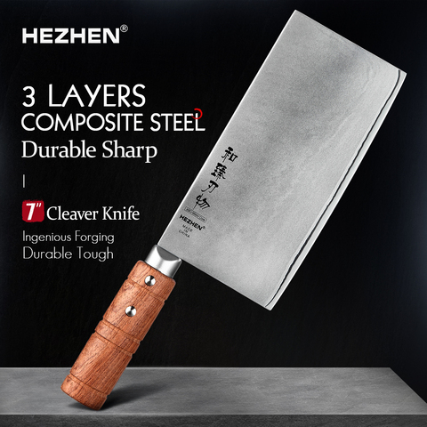 HEZHEN 7 Inches Slice Knife X9Cr18MoV Stainless Steel Slicing Meat Cutting Knives For Professional Kitchen Cook Knife ► Photo 1/6
