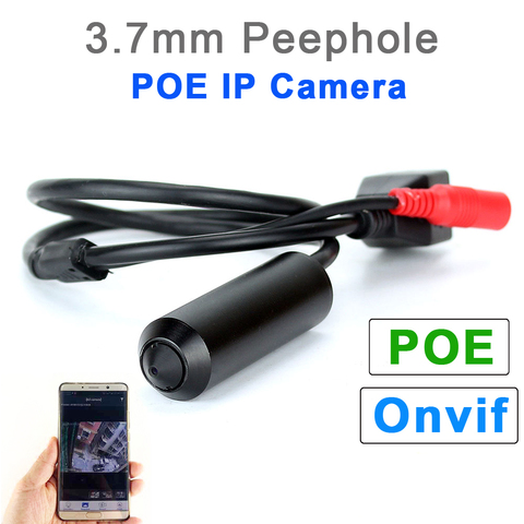 SMTKEY 1080P Peephole 48V POE IP Camera onvif 3.7mm Mini Camera for Onvif POE NVR system ► Photo 1/6