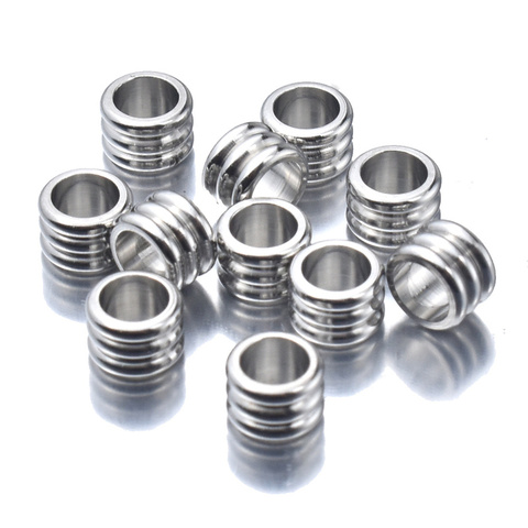 20pcs Stainless Steel Big Hole Spacer Beads Ring Inner hole 2 3 4 5 6 mm for DIY Jewelry Beads Craft Bracelet Necklace Findings ► Photo 1/6