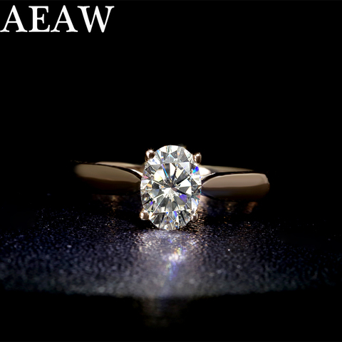 10K White Gold 925 Sterling Silver Ring Carat  1ct GH Color 18K Diamond ring jewelry Moissanite Ring ► Photo 1/5