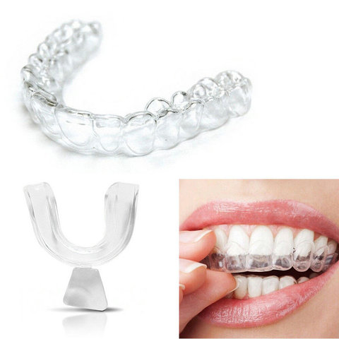 2pcs Silicone Orthodontic Braces Dental Teeth Whiten Braces Bleaching Molding Trays Custom Moldable Thermoform Teeth Corrector ► Photo 1/6