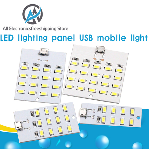 1PCS high quality 5730 smd 5V 430mA~470mA White Mirco Usb 5730 LED lighting panel USB mobile light Emergency light night light ► Photo 1/6