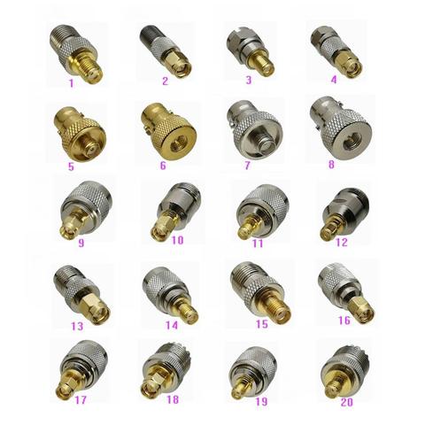 1pce Adapter SMA to F TV / BNC / N / TNC / UHF PL259 SO239 Male plug & Female jack RF Coaxial Connector ► Photo 1/1