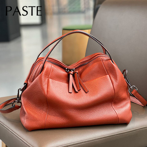 2022 Fashion Designer Handbags High Quality Soft Full Grain Cowhide Leather Women Tote Bags Large Luxury Female Shoulder Bag ► Photo 1/6