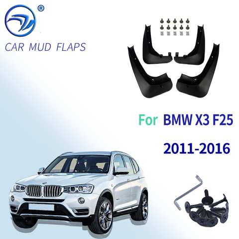 4pcs Car Fender Flares Mud Splash Guards Mud Flaps Mudguards Mudflaps for BMW X3 F25 2011-2016 Accessories ► Photo 1/6