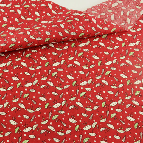 Cotton Patchwork Fabrics Crafts Dolls Textile Sewing Cloth Dark Red Color Cartoon Umbrella Style Fat Quarter Telas Tecido Tilda ► Photo 1/6