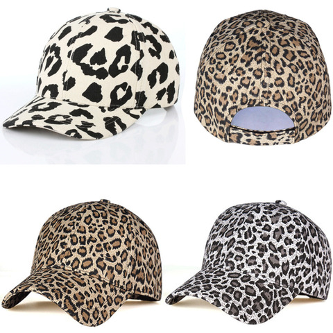 New Women Men Sports Hat Leopard Cheetah Print  PanelStrapback Camp Hat  Cap retro animal Baseball Cap Adjustable Travel Sport ► Photo 1/6