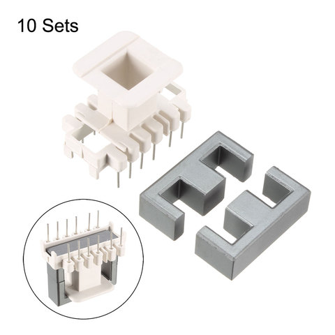 uxcell 10 Sets EE35 6 with 6pin Transformer Bobbin PC40 Ferrite Core Vertical 20 Ferrite Halves and 10 Bobbin ► Photo 1/4