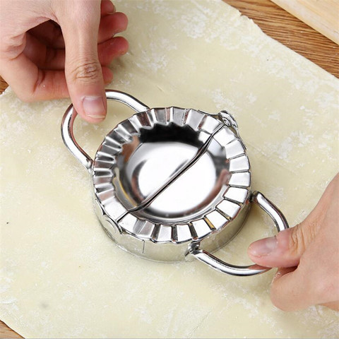 Eco-Friendly Pastry Tools Stainless Steel Dumpling Maker Wraper Dough Cutter