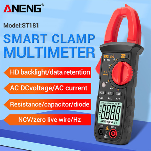 ST181 182 183 Professional Digital Clamp Meter DC/AC Current Multimeter Pliers Ammeter Voltage Tester Car Voltmeter ► Photo 1/6