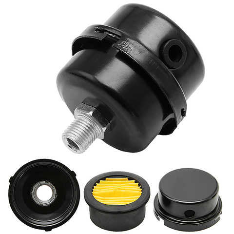 12.5mm 16mm 20mm Air Compressor Parts Metal Air Compressor Intake Filter Noise Muffler Silencer 1/2'' 5/8