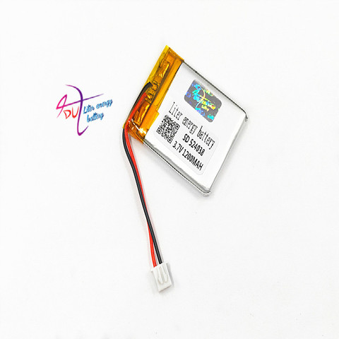 JST XH 2.54mm 10pcs 3.7V 1200mAh 524038 504040 Lithium Polymer LiPo Rechargeable Battery For Mp3 headphone DVD bluetooth camera ► Photo 1/5