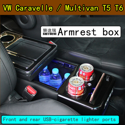 FOR VW Caravelle / Multivan T5 T6 2000-2022 row front railing box set general business armrest central store Business car Mobile ► Photo 1/6