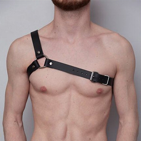 Handmade PU Leather Harness Fetish Men Gay Underwear Gothic Harajuku Punk Style Adjustable Body Chest Harness Bdsm Bondage Belt ► Photo 1/6