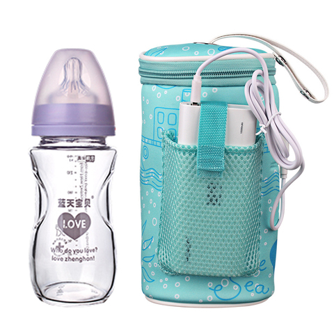 New milk usb baby bottle warmer car heater food feeding heat insulated thermal insulation bag stroller accessories bags ► Photo 1/6