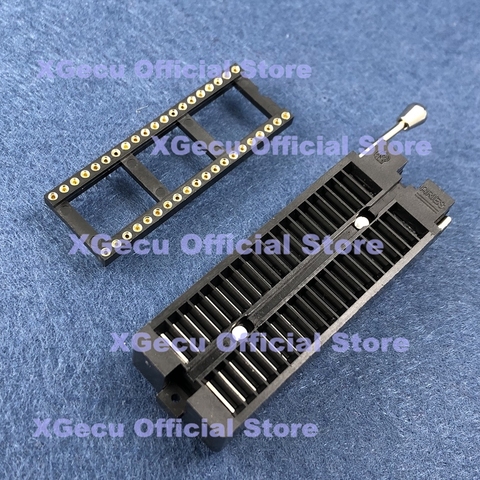 One pcs Black High Quality 40 PIN Universal ZIF Socket for DIP IC MCU+40 PIN Round Hole Socket ► Photo 1/5