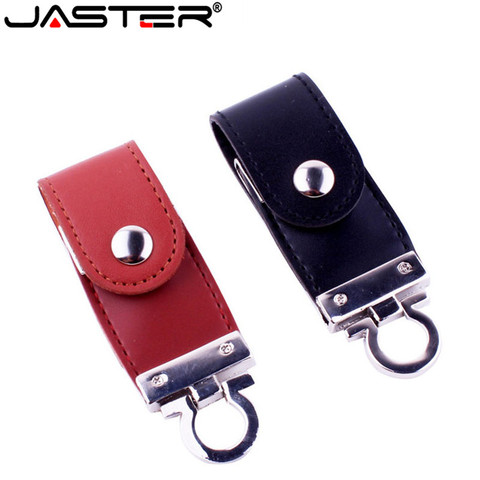 JASTER Wholesale  leather usb flash drive fur key chain pendrives 8gb 16gb 32gb 64gb memory stick 4gb 16gb usb creativo gift ► Photo 1/6