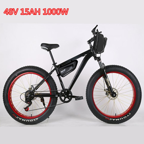 Electric bicycle 1000W Electric Beach Bike 4.0 Fat Tire Electric Bike 48V Mens Mountain Bike Snow E-bike 26inch Bicycle ► Photo 1/6