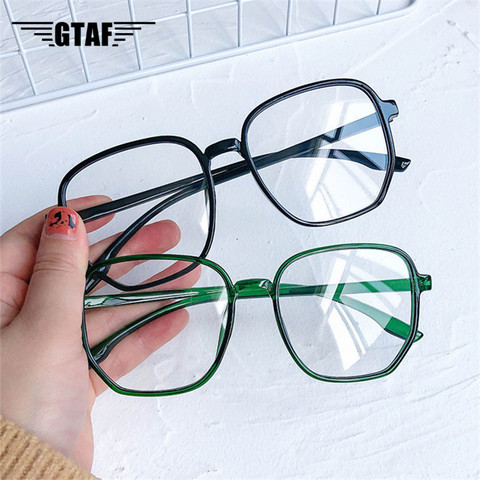 Oversized Square Anti-blue Light Computer Glasses Black Frame Female Men's Optical Glasses Glasses Glasses Frame Unisex UV400 ► Photo 1/6