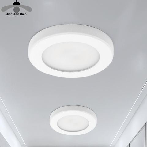 LED Downlight Mini Ultra-thin Spotlight 3W 5W 7W 220V 240V Surface Mounted Wall Lamp Panel Light Kitchen Closet Indoor Lighting ► Photo 1/6