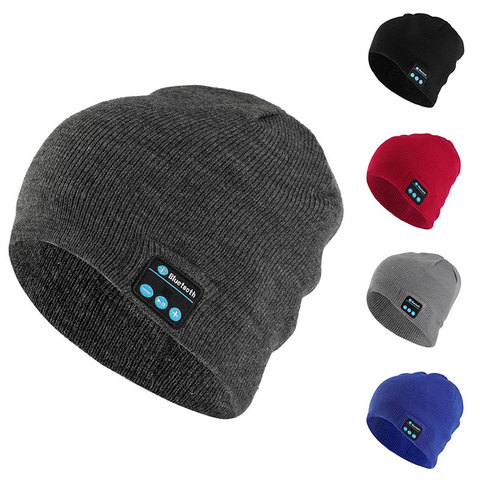 Bluetooth Music Headset Beanie Built-in Stereo Speaker Knitted Hat for Men Women Running Cap Outdoor Sports &T8 ► Photo 1/6