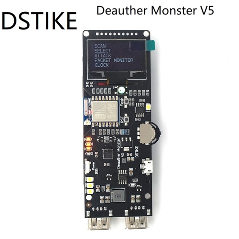 DSTIKE WiFi Deauther Monster V5 | ESP8266 18650 development board | Reverse Protection | Antenna | Case | Power Bank |5V 2A ► Photo 1/6