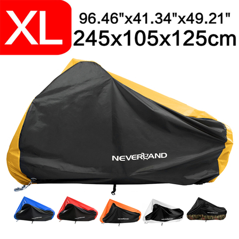 Neverland XL 245cm 190T Water Proof Rain Dust UV Outdoor Indoor Motorcycle Cover Coat For Scooter Motor Dirt Bike Covers D35 ► Photo 1/6