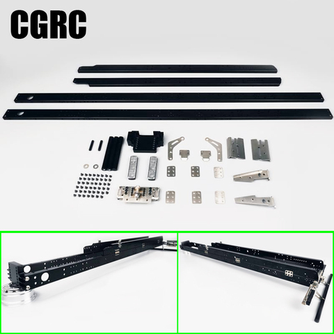 Metal Aluminum Alloy Double Layer Lengthen Metal Chassis Beam 8X8 60cm for 1/14 Tamiya RC Truck Tractor DIY ► Photo 1/5