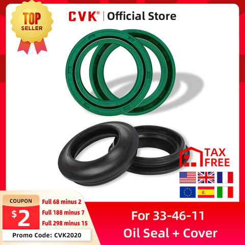 CVK 33 46 11 Parts Front Fork Shock Absorber Damper Oil Seal and Cover for Kawasaki KX80 KZ305 CSR KZ400 KZ440 Zephyr 400 ► Photo 1/6