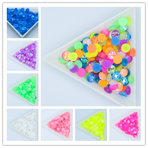 Luminous AB Colors Noctilucent Glitter Rhinestones Non Hotfix Neon Rhinestone Glass Strass Fluorescence Nail Art Decorations ► Photo 1/6