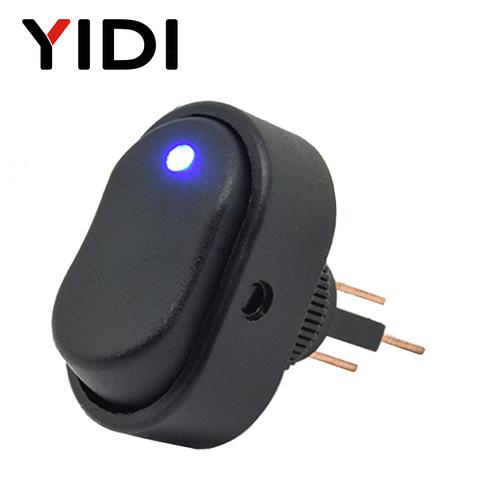 ASW-20D 30A 12VDC Car Boat Auto Rocker Switch ON OFF with Dot LED Light Illuminated red green blue yellow Rocker Switch ► Photo 1/6